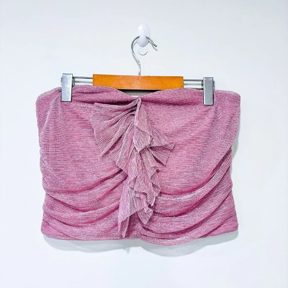 SUZY‎ SHIER Shimmering pink  bodycon top